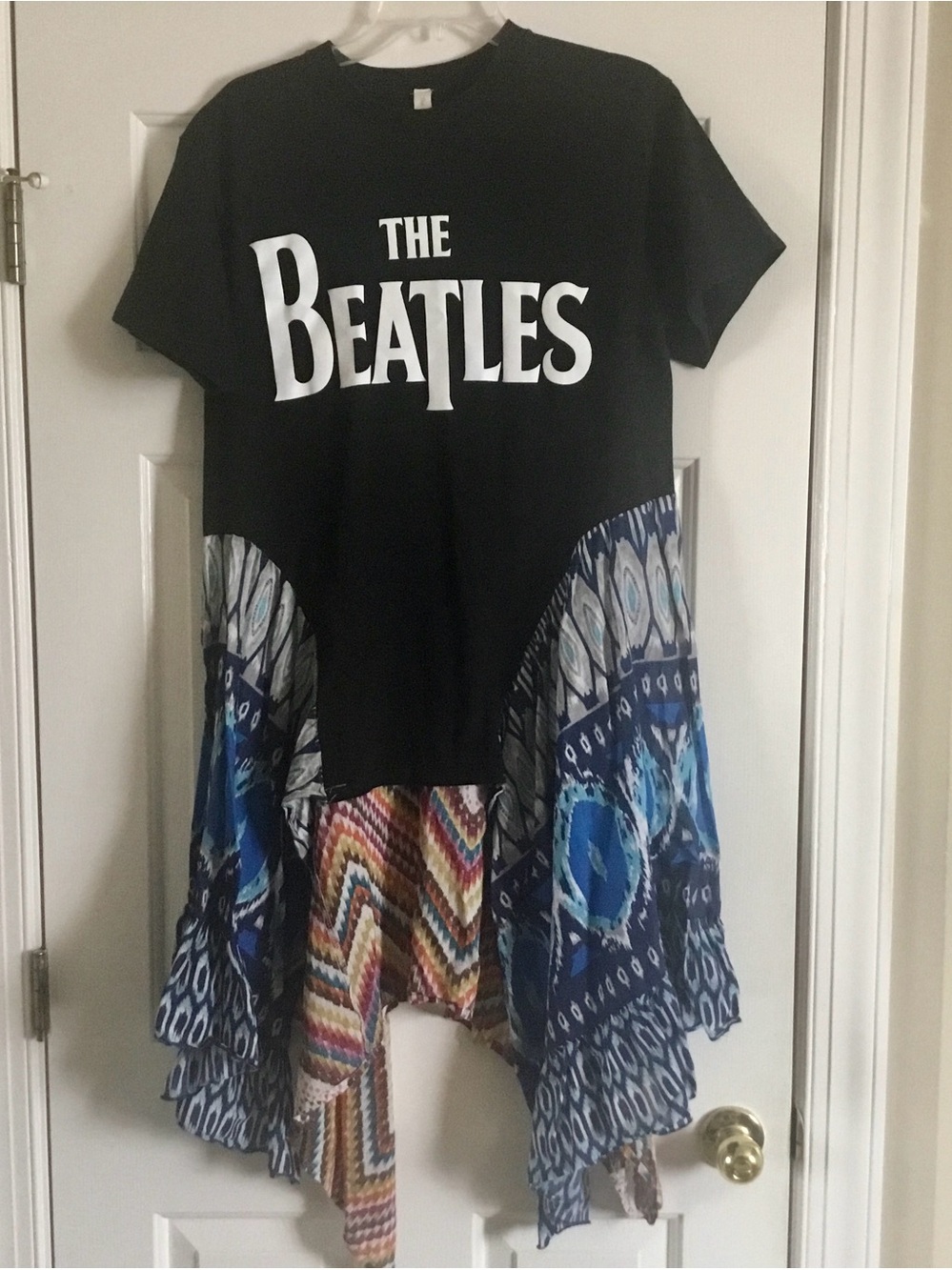 MORGAN FACTORY BEATLES Upcycled tunic band tee S M